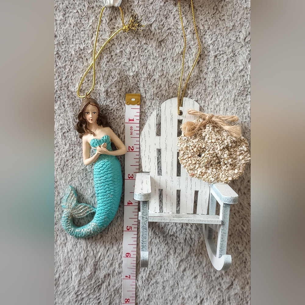 Mermaid and Beach chair ornaments